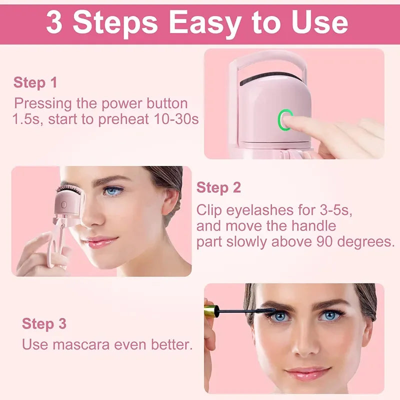 USB Rechargeable Electric Eyelash Curlers