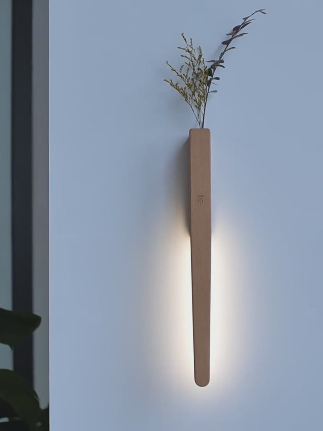 Load video: Flower Plant wood light